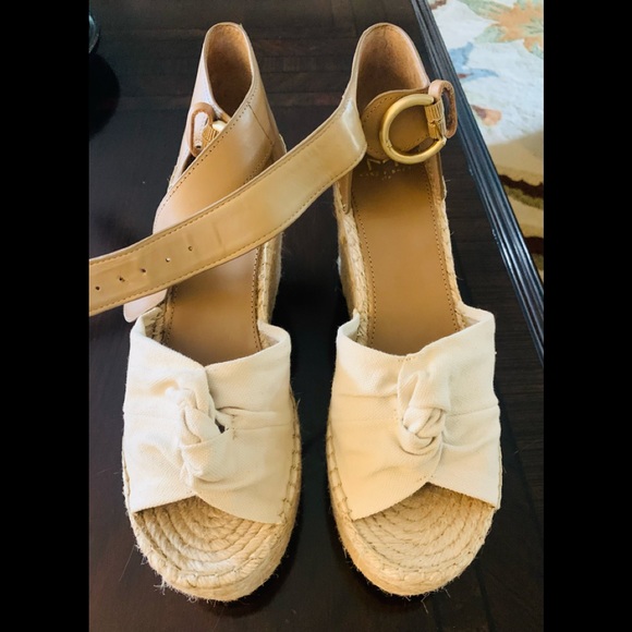 Marc Fisher Shoes - Marc Fisher Off white and tan Espadrilles